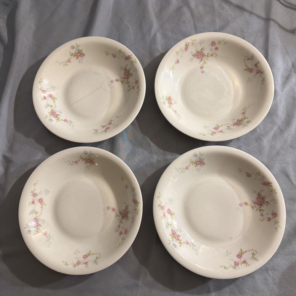 Antique Haviland Limoges Schleiger 29 Coupe Soup Bowl 7 1/2" Diameter Set of 4
